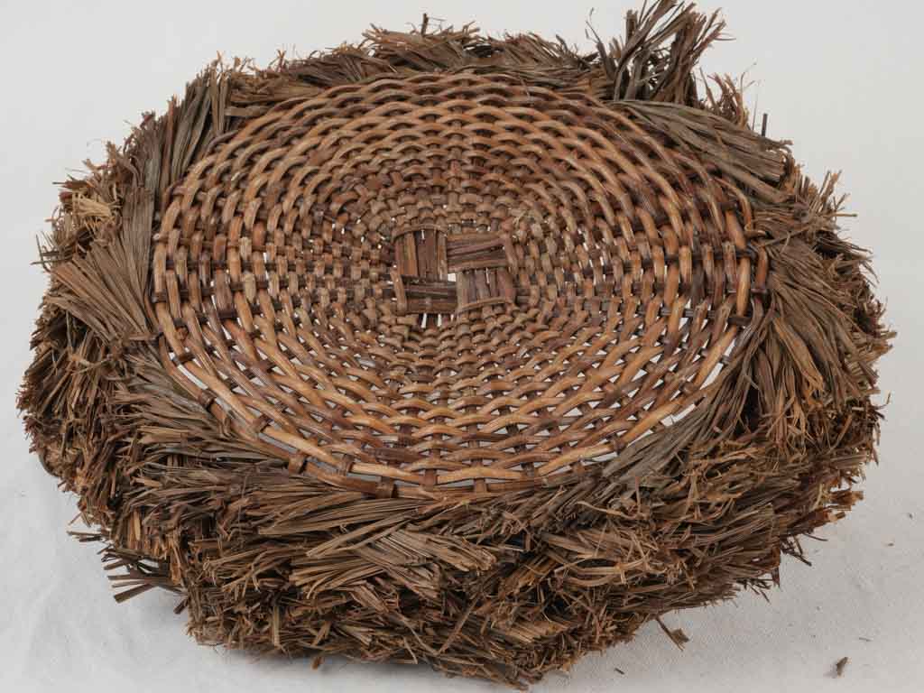Classic vintage straw Easter basket