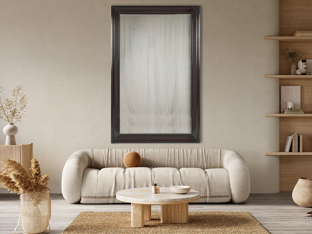 Mirror with black lacquer mirror