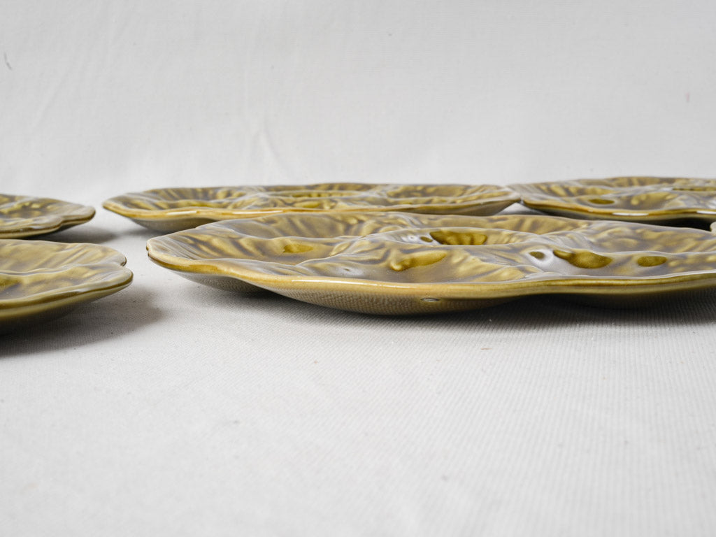 Handcrafted Gien dining plates