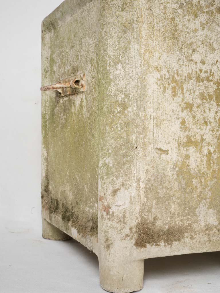 Aged square Swiss Willy Guhl planters