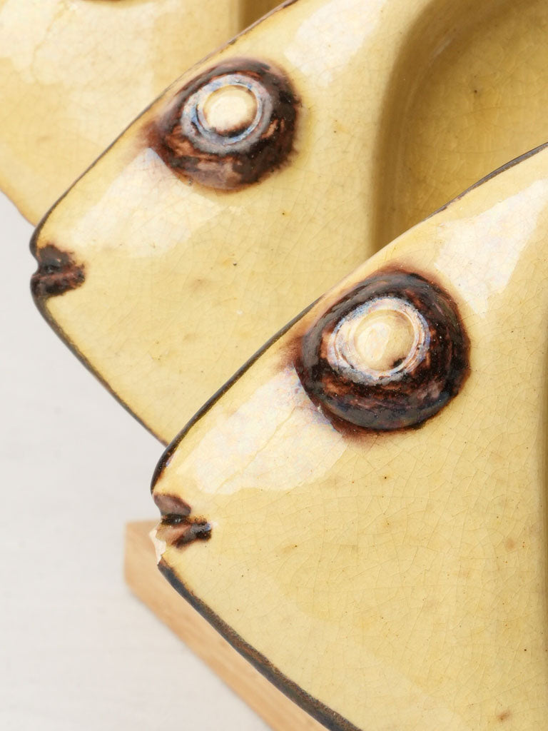 Rare Set Of Eleven Fish-Form Earthenware Plates From Dieulefit Circa 1960 - 12½"
