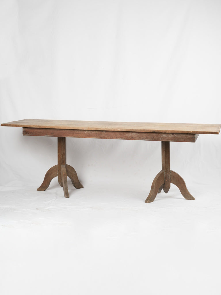 Rustic French antique oak console table