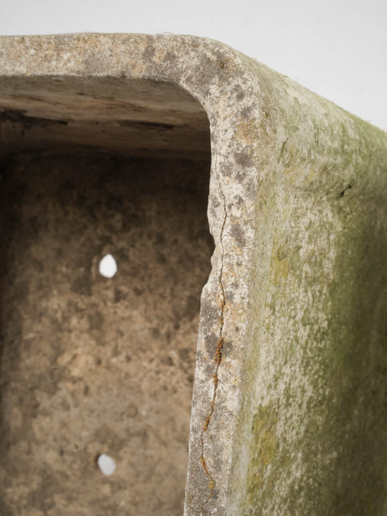 Classic moss-finished asbestos planters