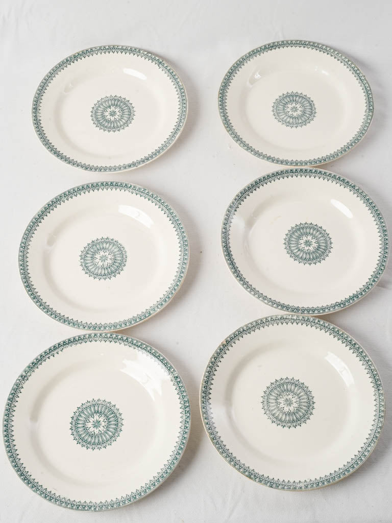 Vintage dark green ceramic plates