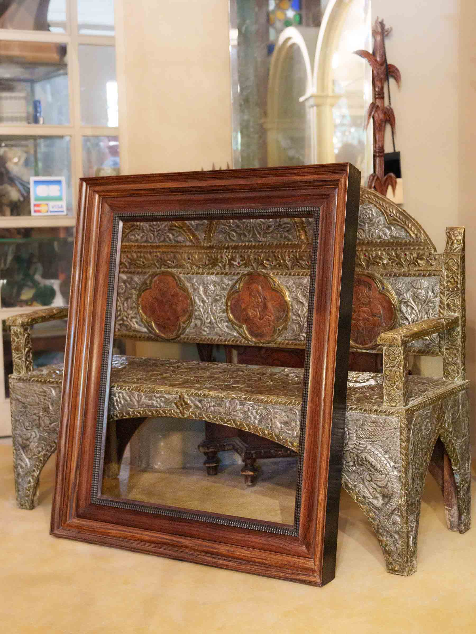 Very Large Italian Art Deco Rosewood Frame c.1930 - 42½" x 35¾"