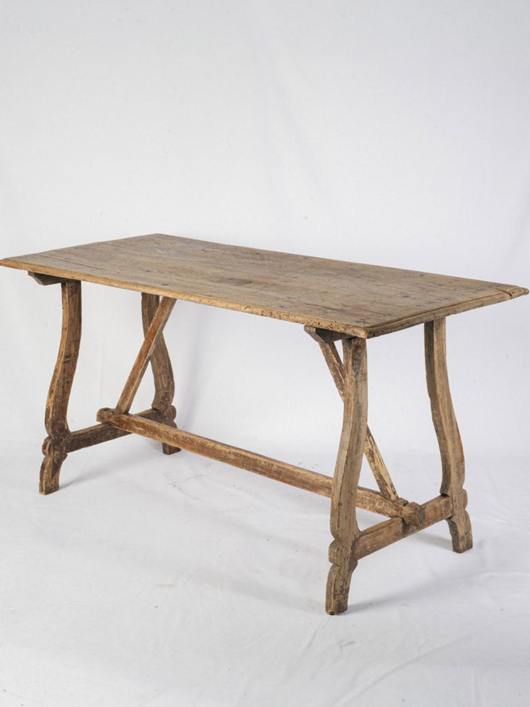 Hand-planed rustic dining table