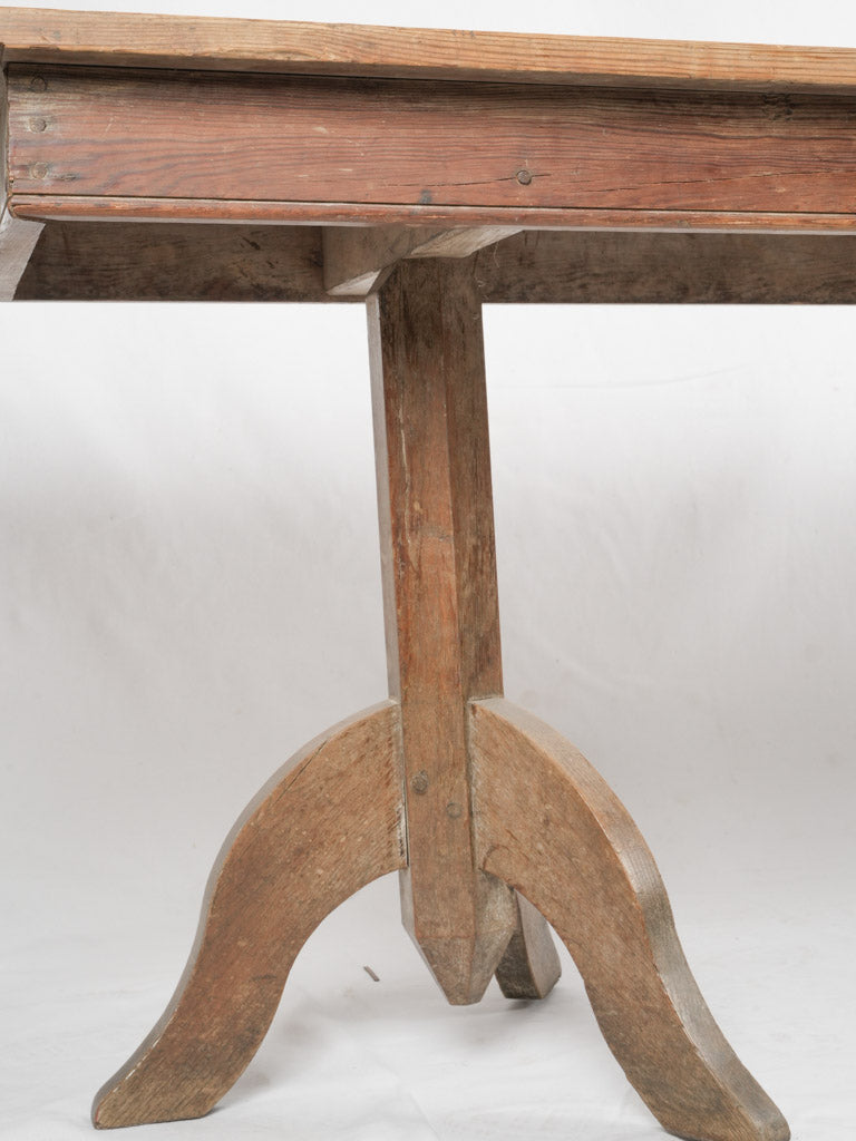 Charming aged pine folding console table