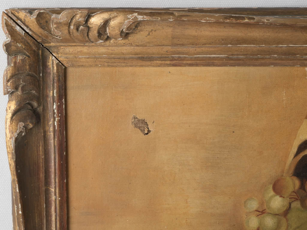 Warm ochre tone canvas piece