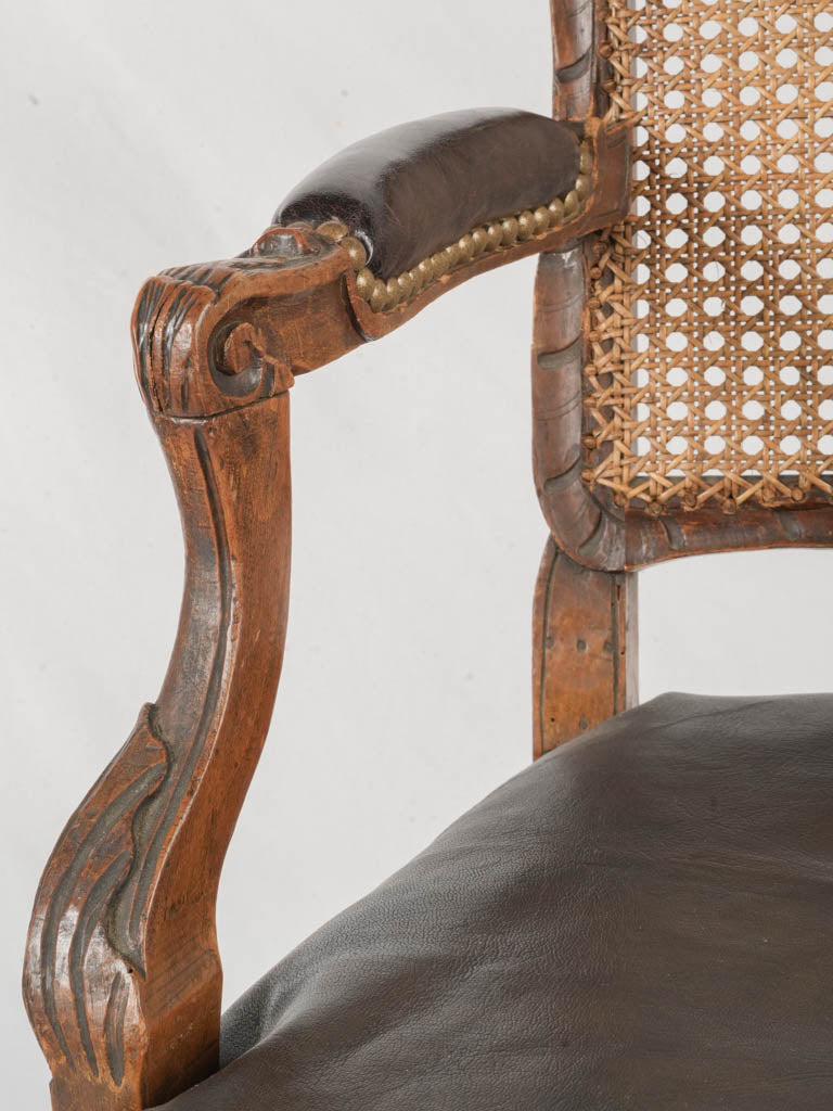 Light patina wood-frame chair