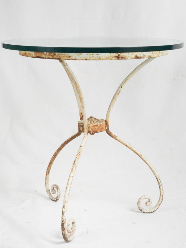 Charming 19th-century iron and glass table