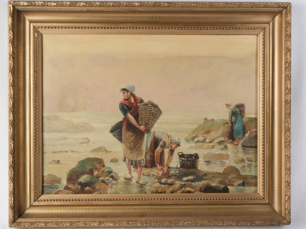 Authentic framed laurel moldings painting