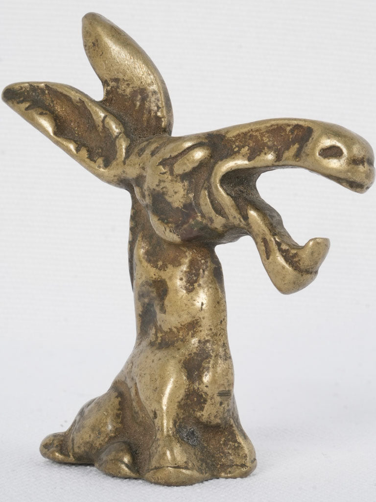 Vintage French bronze donkey bottle opener
