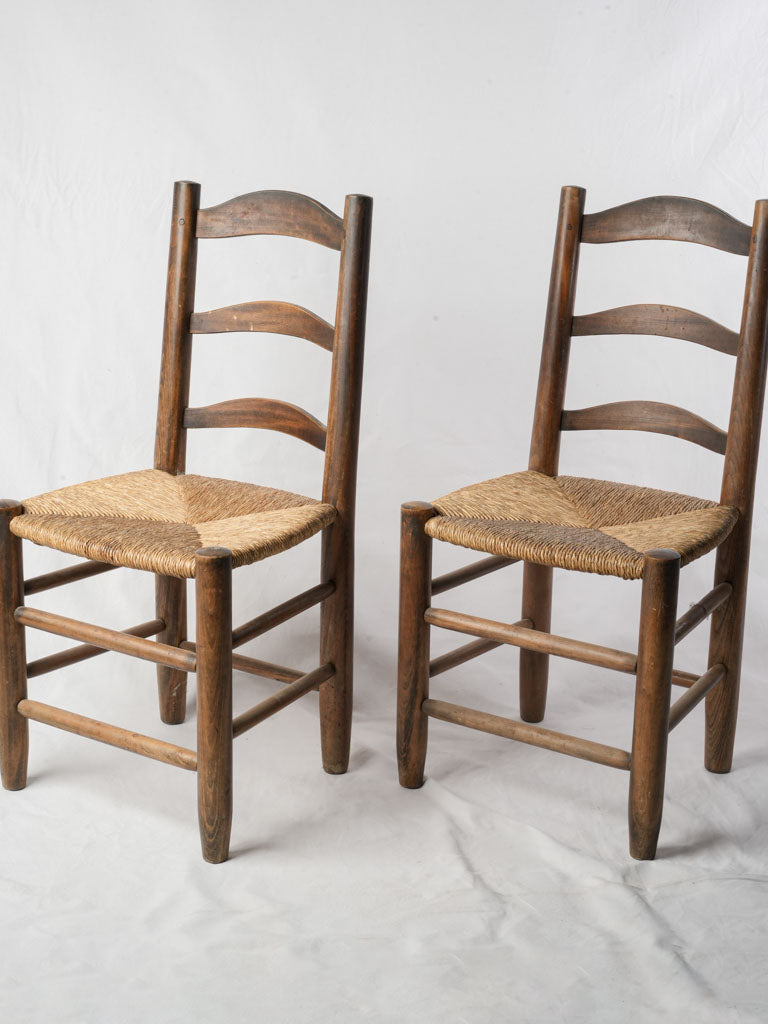Vintage French farmhouse dining chairs
