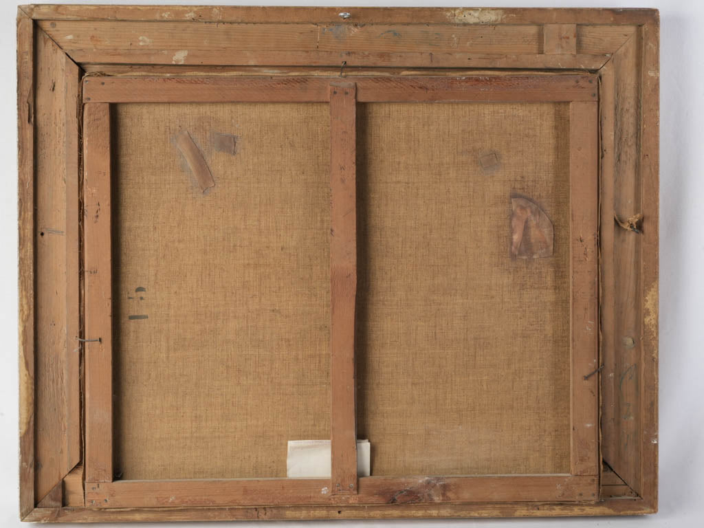 Restored giltwood-framed Breton painting