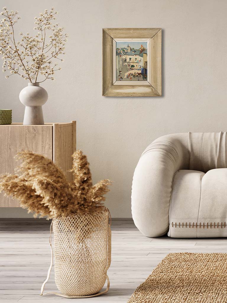 Petite storybook naive painting scene