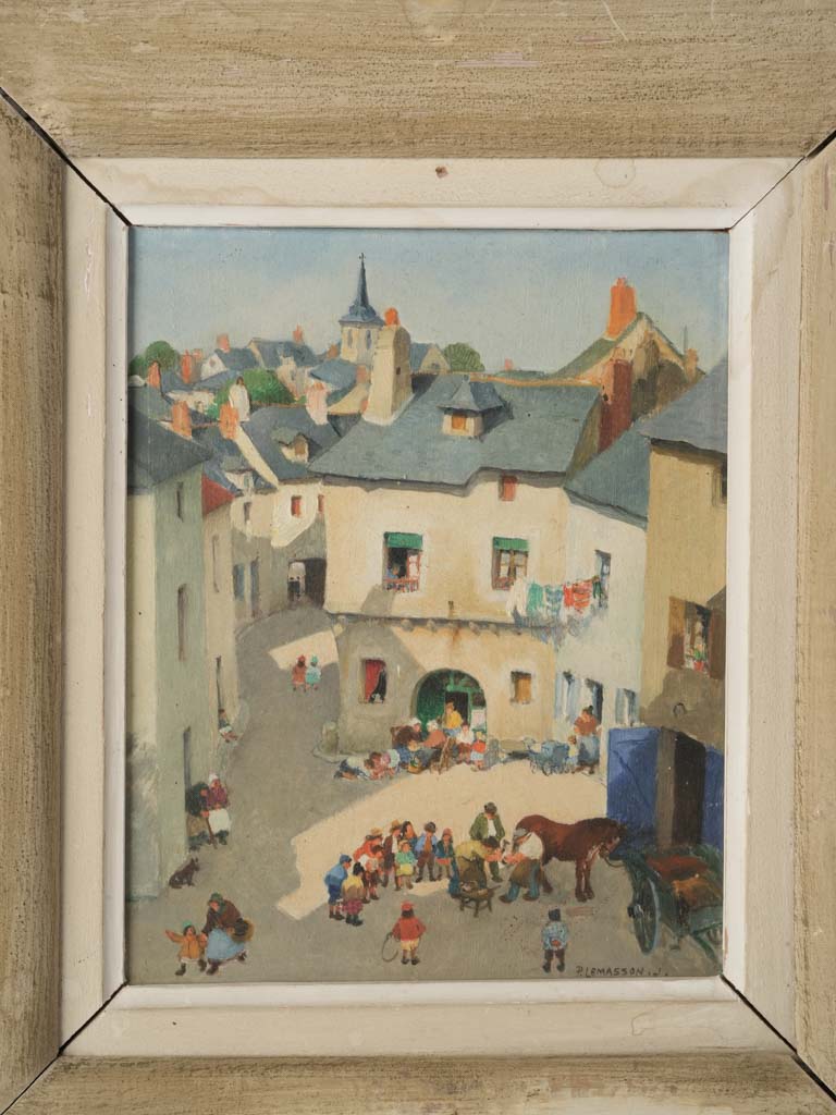 Unique French village market artwork