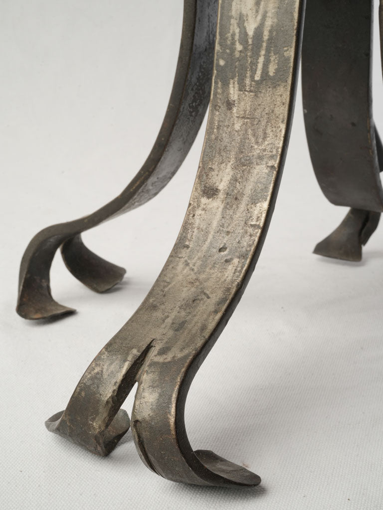 Tall French Wrought Iron Serpent Table Lamp Circa 1930s–1940s - 33"