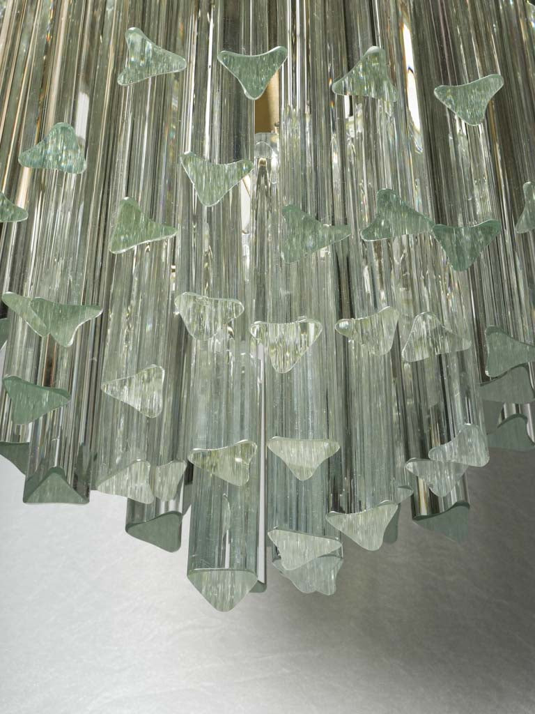 Elegant crystal Venini Trilobi chandelier (Artisanal)