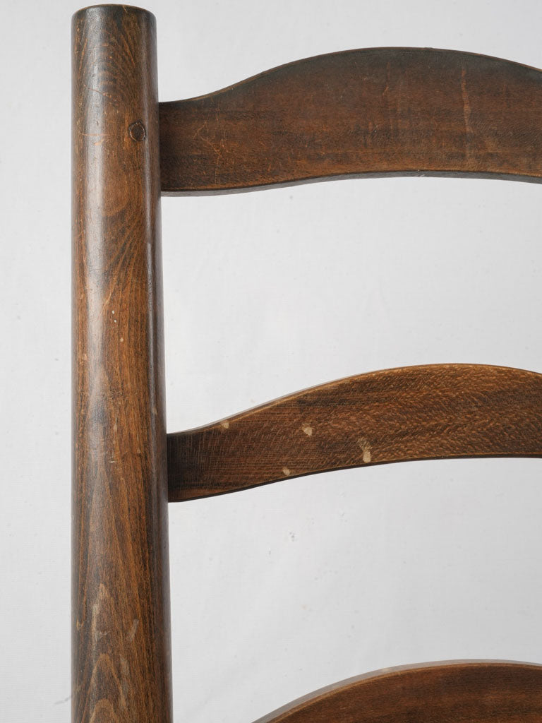 Elegant rustic wooden dining chairs