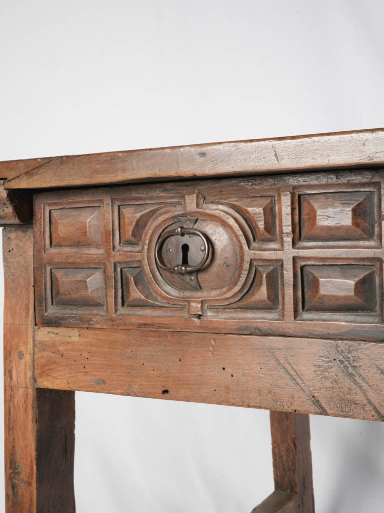 Aged walnut study desk