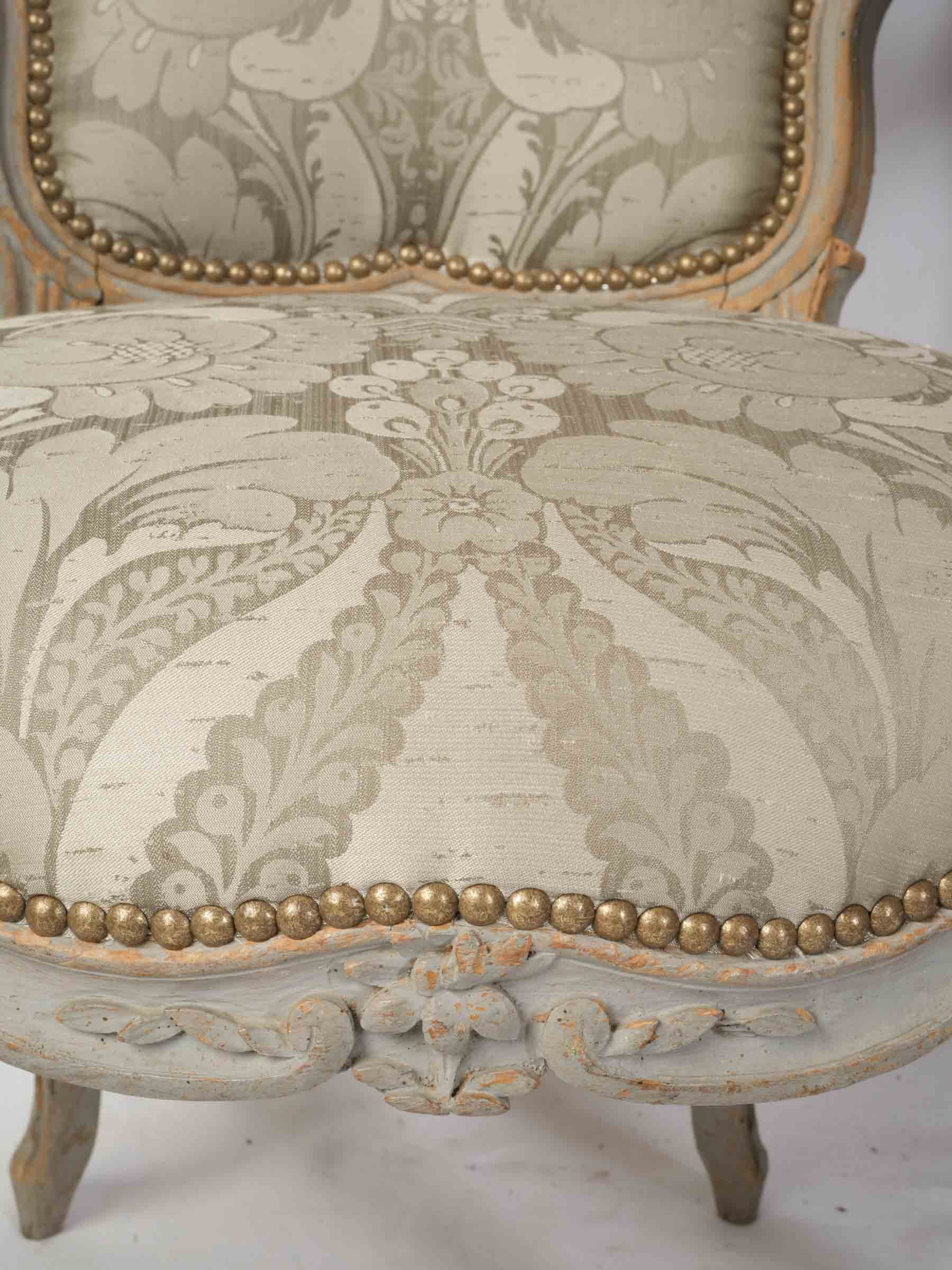Pair of Louis XV Cabriolets Stamped by Blaise Maucuy w/ Original Paint - 35½" x 24¾"