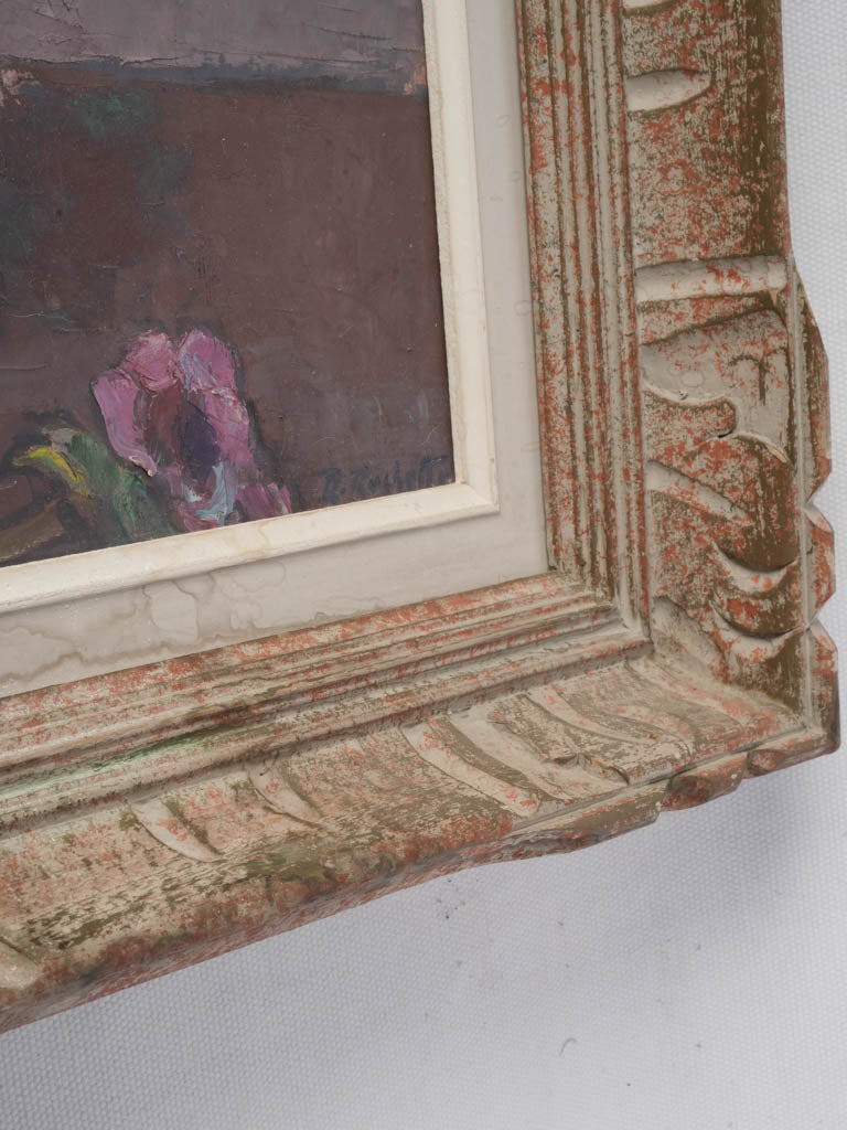 Antique carved frame painting
