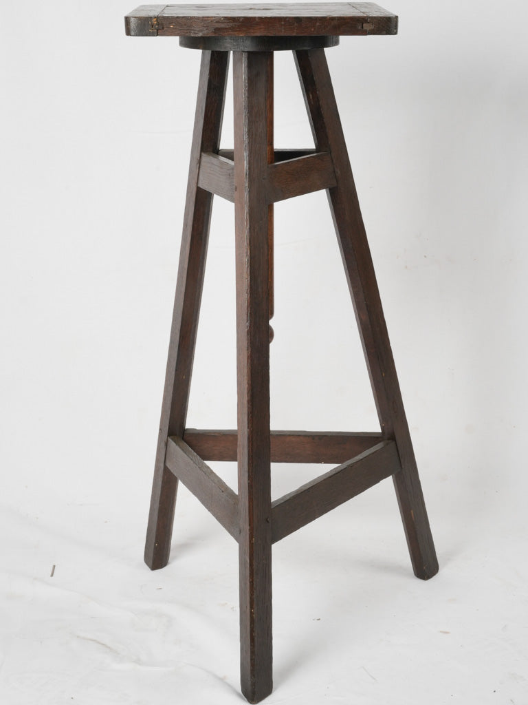 Aged French oak tripod display