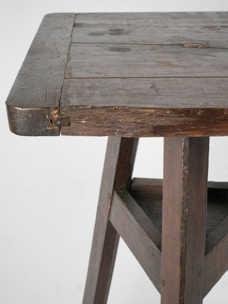 Rustic French oak sculpture stand