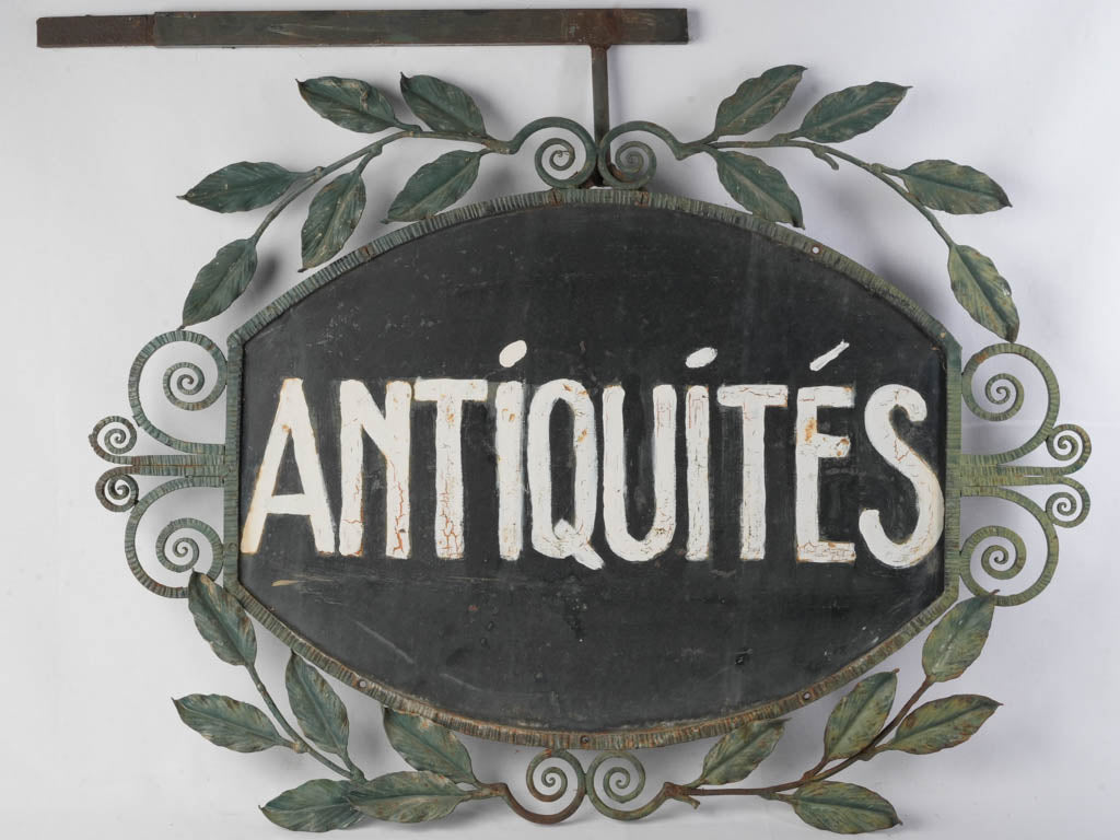 Weathered antique shop wall plaque