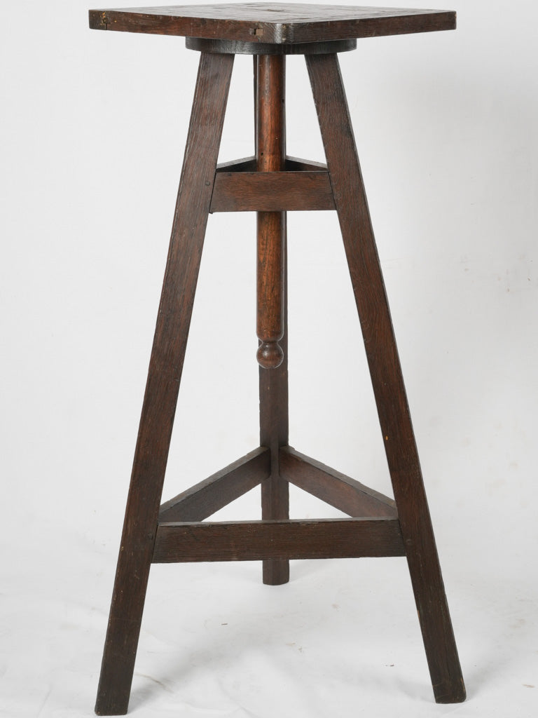 Antique French oak sculpture tripod