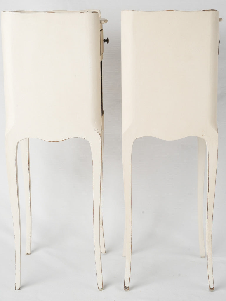 Charming petite French nightstands