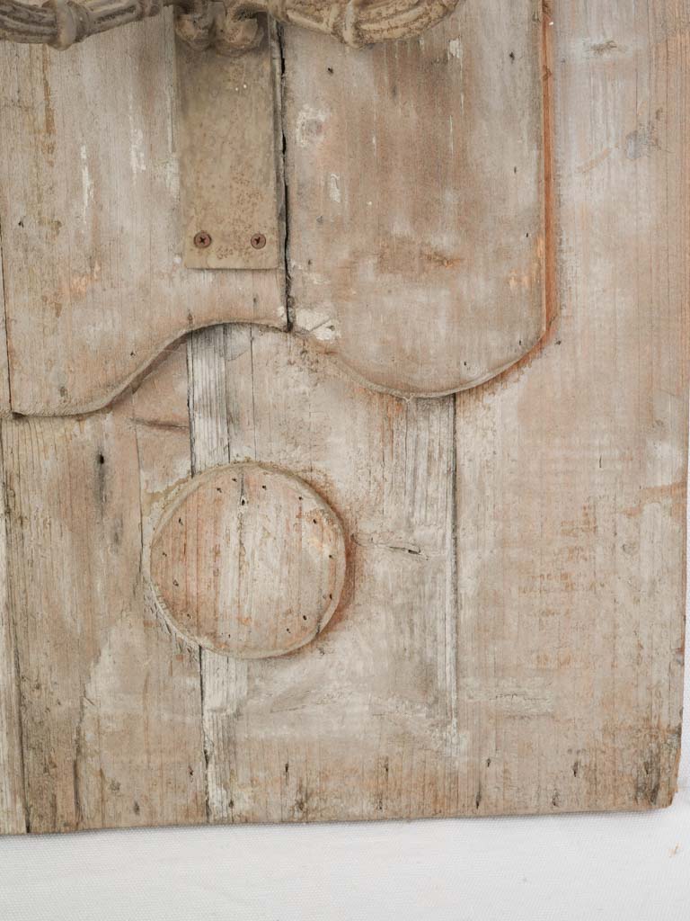 Pair of French Rustic Wall Panels W/ Iron Candle Sconces Circa 1970s - 28¼" x 18"