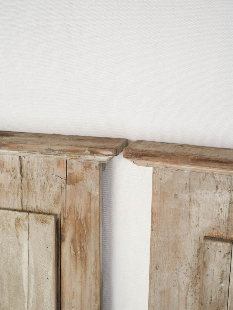 Pair of French Rustic Wall Panels W/ Iron Candle Sconces Circa 1970s - 28¼" x 18"