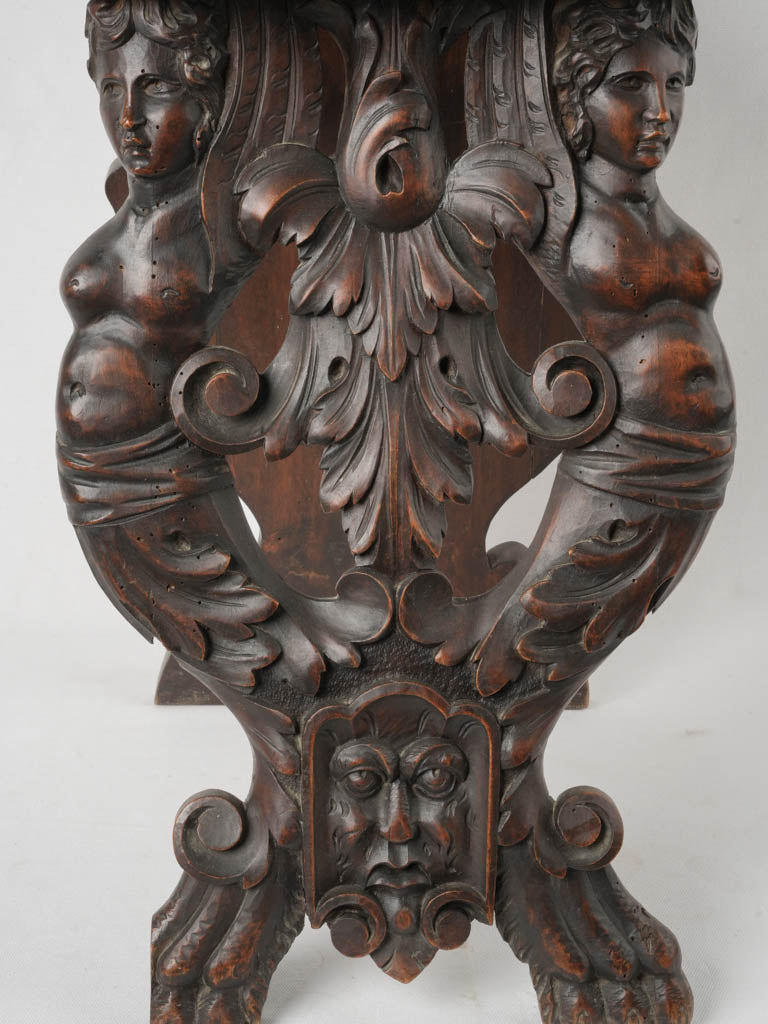 Antique Italian sgabello hallway chair