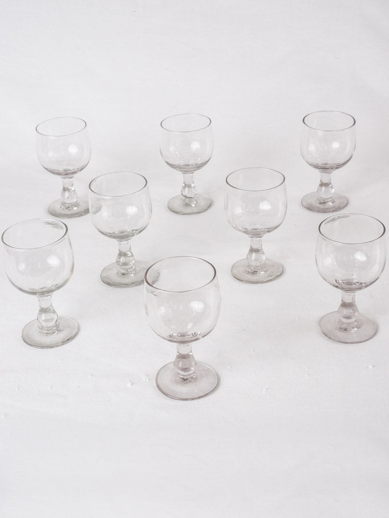RESERVED CS Antique French bistro wine glasses