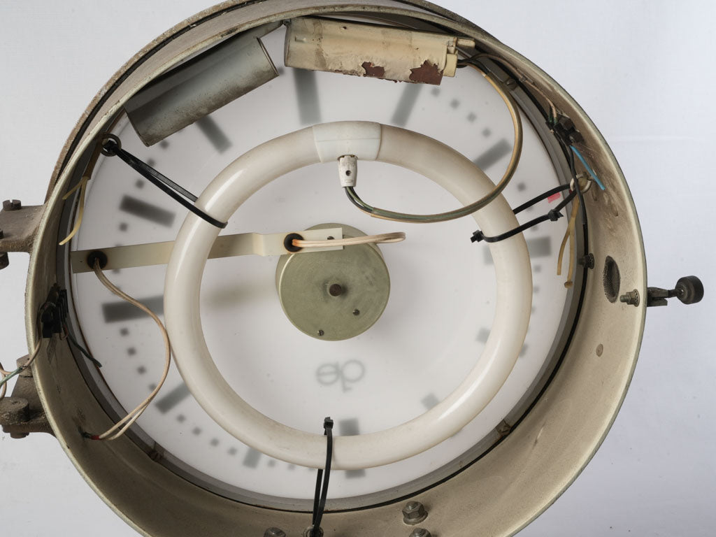 Oxidized industrial French timepiece