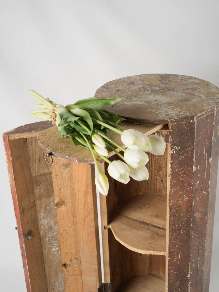 Vintage 19th-century pine column cabinet