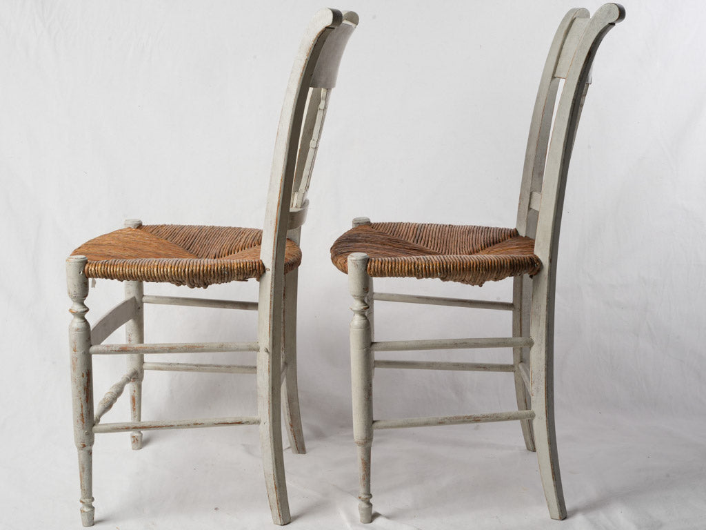 Simplified ornamented French chairs