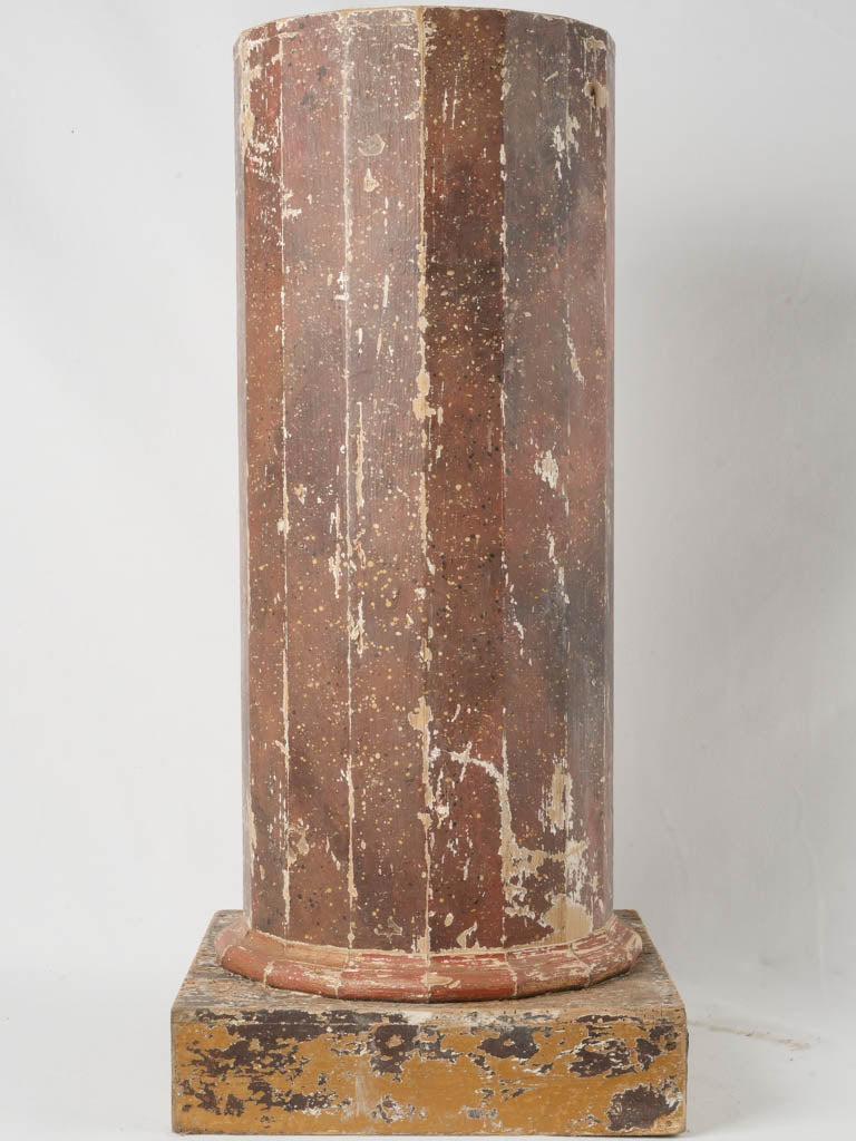 Elegant 19th-century faceted column cabinet