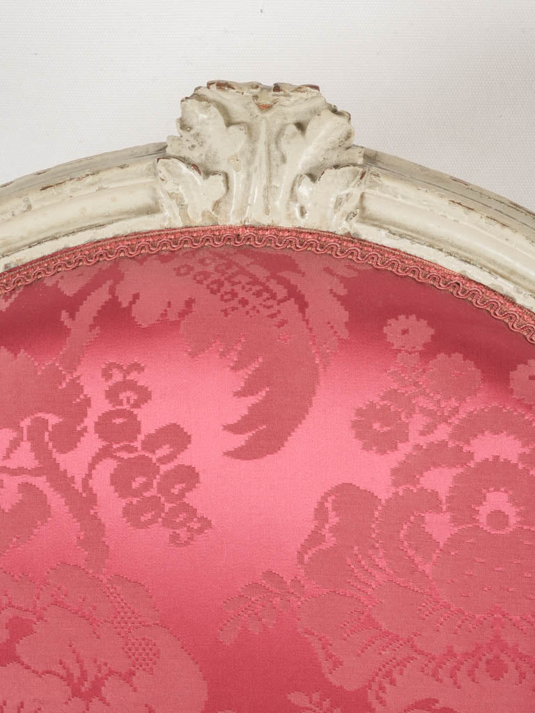 Classical French antique silk chairs