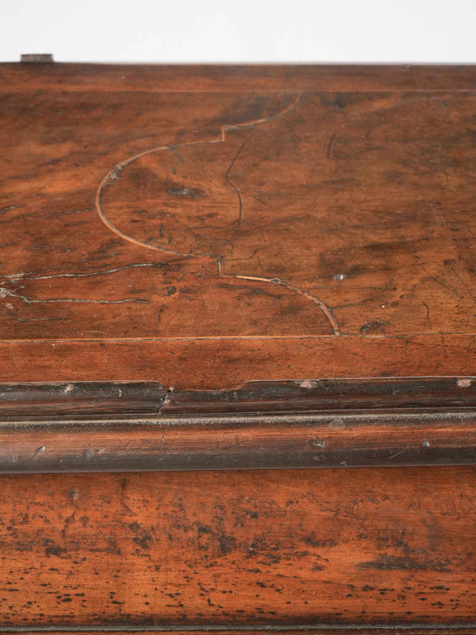 17th Century Traveling Writing Desk on Turned Base - 33½" x 37"