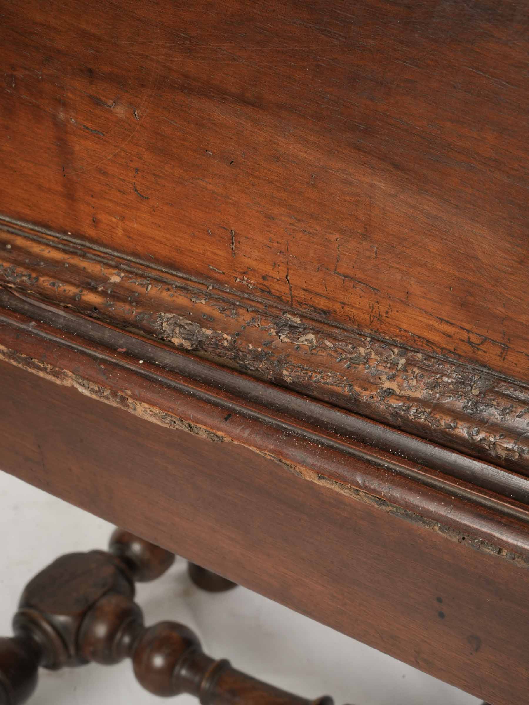 17th Century Traveling Writing Desk on Turned Base - 33½" x 37"
