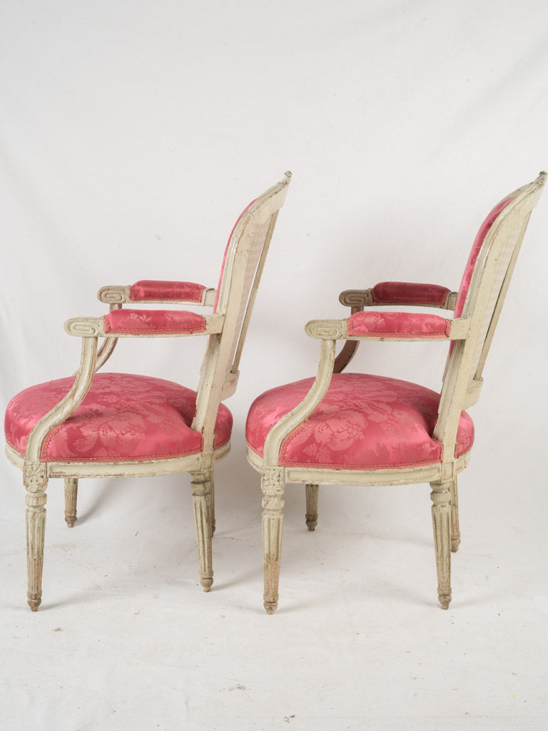 Rustic gray-painted Provence seating