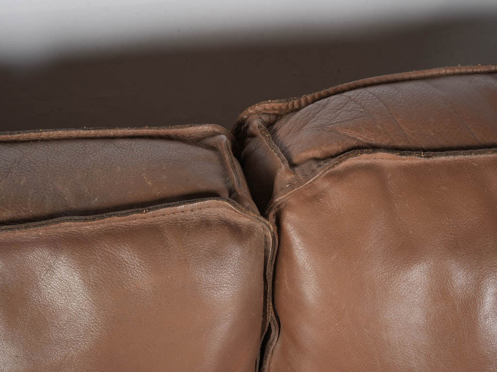 French 1980s Roche Bobois Sofa Suite in Patinated Leather