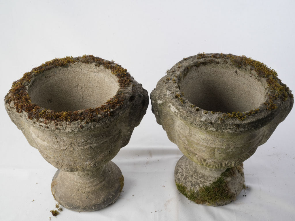 Vintage naive-head stone planter