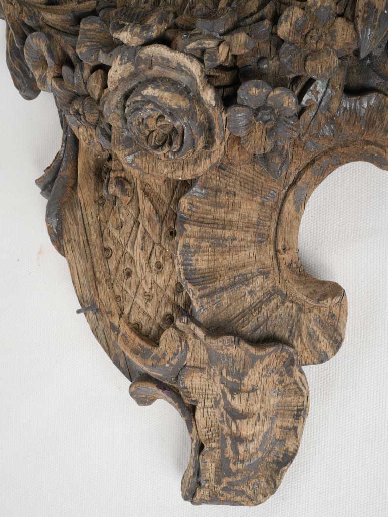 Charming, 19th-Century Carved Oak Console