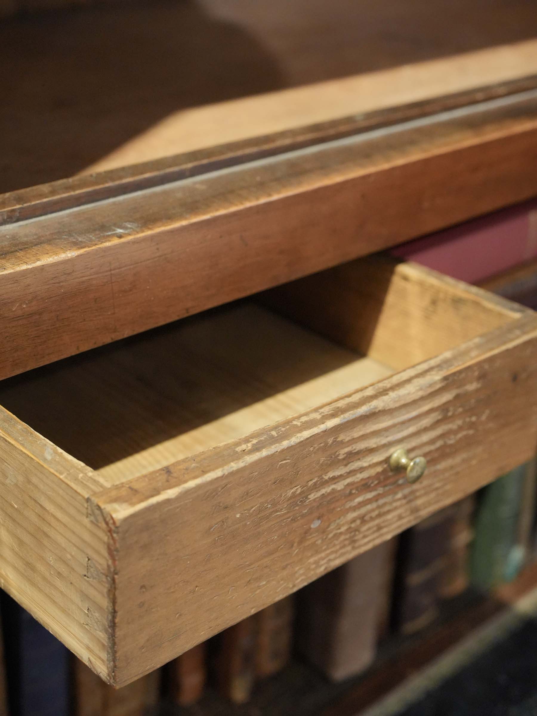 Louis XVI Mahogany Secretary Bookcase w/ Brilliant Mercury Mirror - 74¾" x 43"