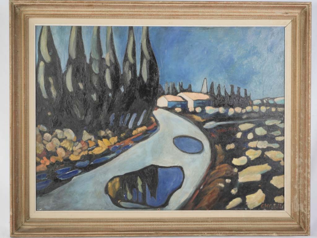 Bold sculptural brushwork art