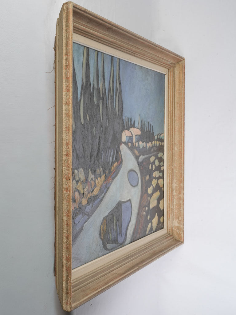 Richly hued French landscape canvas