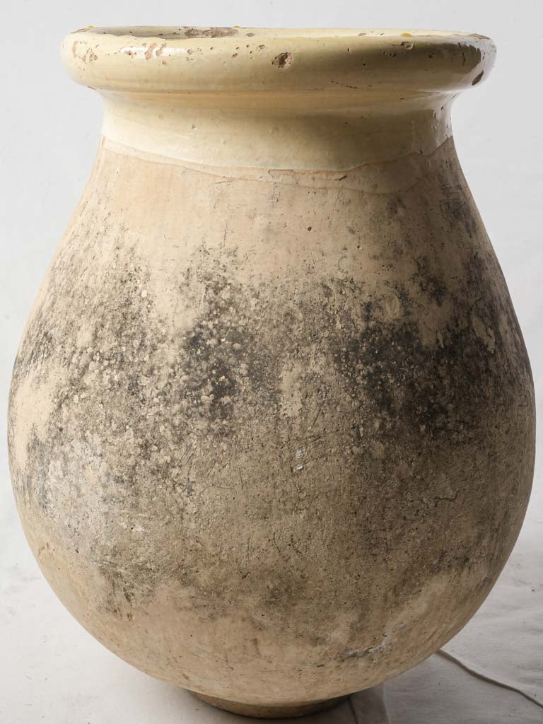 Creamy beige glazed jar